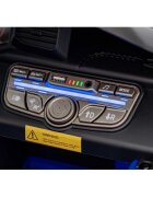 Maserati Masinuta electrica pentru copii MC20 GT2 albastru 110W cu telecomanda pornire lenta suspensii panou audio scaun piele si roti din spuma Eva