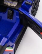 Maserati Masinuta electrica pentru copii MC20 GT2 Blue 300W cu echipare Premium si licenta pornire la buton scaun din piele slow start lumini suspensii roti din spuma Eva si scaun piele