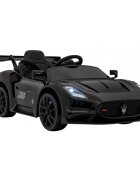 Maserati Masinuta electrica pentru copii MC20 GT2 negru 110W cu telecomanda pornire lenta suspensii panou audio scaun piele si roti din spuma Eva