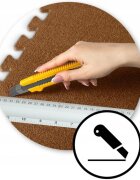 Massido Salteluta de joaca multifunctionala tip puzzle 180 x 120 cm 650102 Maro