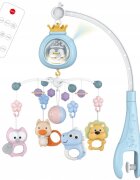 Matadi Carusel muzical pentru bebelusi cu telecomanda si proiector Pinguin Blue