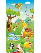 Matadi Covor din spuma pliabil cu doua fete 200x180 cm Zoo Animals