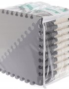 Matadi Covor multifunctional din spuma EVA tip puzzle GreyTurquoise 170x140x1 cm cu 60 elementeprotectie termoizolantacuratare usoarapiese interconectabilegeanta depozitare inclusa