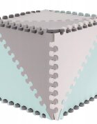 Matadi Covor multifunctional din spuma EVA tip puzzle GreyTurquoise 170x140x1 cm cu 60 elementeprotectie termoizolantacuratare usoarapiese interconectabilegeanta depozitare inclusa