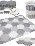 Matadi Covor puzzle din spuma EVA cu 43 elemente 150x130X1.2 cm Hexagonal Grey