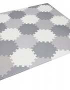Matadi Covor puzzle din spuma EVA cu 43 elemente 150x130X1.2 cm Hexagonal Grey