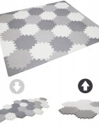 Matadi Covor puzzle din spuma EVA cu 43 elemente 150x130X1.2 cm Hexagonal Grey