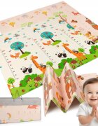 Matadi Covoras educational din spuma XPE cu doua fete 180x200 cm GirafeUrsuleti plus