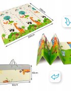 Matadi Covoras educational din spuma XPE cu doua fete 180x200 cm GirafeUrsuleti plus