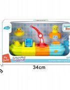 Matadi Jucarie pentru copii Woopie Boat cu macara angrenaje rotative compusa din 4 segmente colorate si dezasamblabile
