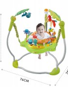 Matadi Jumper interactiv 3in1 pentru copii Forest Orange rotativ 360grade cu lumini si efecte sonore masuta educationala inaltime reglabila sezut ergonomic