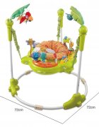 Matadi Jumper interactiv pentru copii Green cu lumini si sunete sezut rotativ 360 inaltime ajustabila dimensiune 95 x 72 x 72 cm