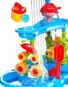 Matadi Masuta de activitati 3in1 pentru apa si nisip Mega set cu scaunel36 accesorii incluseefect de ploaiemoara de apa