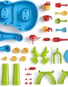 Matadi Masuta de activitati 3in1 pentru apa si nisip Mega set cu scaunel36 accesorii incluseefect de ploaiemoara de apa