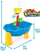 Matadi Masuta de joaca 2in1 cu apa si nisip Pirate Boat cu 24 accesorii moara de apaplastic durabil dimensiune 305x51x58 cm