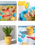 Matadi Masuta de joaca 2in1 pentru apa si nisip cu 4 cuvescaunel si cupa excavatormoara de apajucarii inclusedimensiune 58x58x60 cm