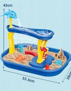 Matadi Masuta de joaca cu apa si nisip pentru copii 2in1 Sand and Water utilizare interiorexterior elemente mobile jucarii incluse dimensiune 535 x 38 x 42 cm