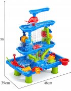 Matadi Masuta de joaca cu apa si nisip Play Time cu 4 niveleaccesorii inclusenivel cu efect de ploaieangrenaj mobil pentru efect cascadadimensiune 48x38x73 cm