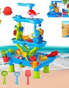 Matadi Masuta de joaca cu apa si nisip Play Time cu 4 niveleaccesorii inclusenivel cu efect de ploaieangrenaj mobil pentru efect cascadadimensiune 48x38x73 cm