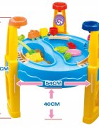 Matadi Masuta de joaca cu apa si nisip Sand and Water cu 2 compartimenteangrenaje mobilecale ferata cu 3 vagoaneustensile si forme de nisip inclusedimensiune 54x625 cm