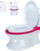 Matadi Olita muzicala tip minitoaleta cu suport servetele umede si hartie igienica Red