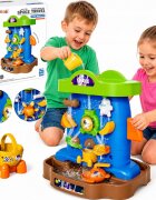 Matadi Perete cu apa 2in1 stil Montessori cu 2fetecascada si accesorii nisip incluseangrenaje rotativedimensiune 51.1x40.2x56.6 cm