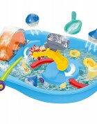 Matadi Piscina educationala pentru copii Funny Fishing cu elemente mobile undita pentru pescuit moara de apafigurine incluse
