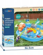 Matadi Piscina educationala pentru copii Funny Fishing cu elemente mobile undita pentru pescuit moara de apafigurine incluse