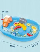 Matadi Piscina educationala pentru copii Funny Fishing cu elemente mobile undita pentru pescuit moara de apafigurine incluse