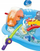 Matadi Piscina educationala pentru copii Funny Fishing cu elemente mobile undita pentru pescuit moara de apafigurine incluse