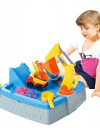 Matadi Set 2in1 cutie de nisip cu excavator rampa si camion Sandbox Game