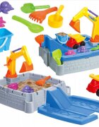 Matadi Set 2in1 cutie de nisip cu excavator rampa si camion Sandbox Game