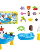 Matadi Set de joaca cu apa si nisip pentru copii dimensiune 28 x 60 x 38 cm include set complet de accesorii specifice Pirate Ship