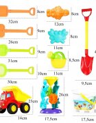 Matadi Set de joaca cu nisip pentru copii cu camion basculant galeatusa moara de nisip si accesorii specifice incluse