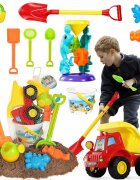 Matadi Set de joaca cu nisip pentru copii cu camion basculant galeatusa moara de nisip si accesorii specifice incluse