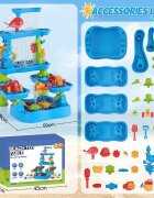 Matadi Set mare de joaca 2in1 cu apa si nisip Water Toy3 nivelejucarii inclusemargini rotunjitemoara de apastropitoaredimensiune 59x59x76 cm