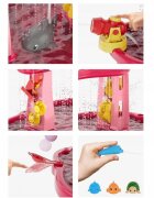 Matadi Set masa interactiva de apanisip 2in1 cu umbrela si cascada electrica Waterfall Pink cu jucarii inclusemoara de apacascadalansator de mingii si figurine