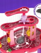 Matadi Set masa interactiva de apanisip 2in1 cu umbrela si cascada electrica Waterfall Pink cu jucarii inclusemoara de apacascadalansator de mingii si figurine