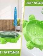 Matadi Set nisipar si umbrela copii Green Turtle cu piese modularejucarii pentru plaja inclusediametru umbrela 100 cm