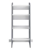 Meble Wrobel Turn de invatare din lemn pentru copii Teddy GrayWhite design montessori robust margini rotunjite cu platforma si trepte reglabile dimensiune 90 x 44 x 39.5 cm