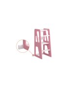 Meble Wrobel Turn de invatare din lemn pentru copii Triangle PinkWhite design montessori robust margini rotunjite cu platforma si trepte reglabile dimensiune 90 x 44 x 39.5 cm