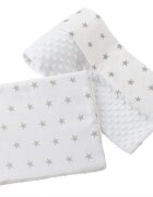 Medi Partners Set paturica 75x100 cm si perna 35x30 cm Minky Stars White