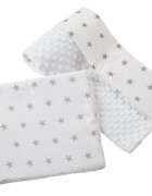 Medi Partners Set paturica 75x100 cm si perna 35x30 cm Minky Stars White