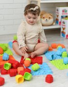 Meli Set covorase senzoriale Soft BiBi cu blocuri de constructie 20 piese