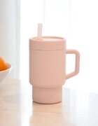 Melii Cana cu pai din silicon pink