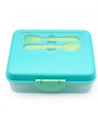 Melii Cutie pranz Bento cu 2 nivele si tacamuri bluemintlime