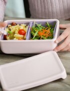 Melii Cutie pranz bento cu compartimente detasabile pink purple
