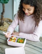 Melii Cutie pranz bento cu compartimente detasabile pink purple