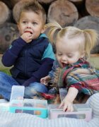 Melii Cutie snack cu 3 compartimente pine green
