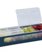 Melii Cutie snack cu 4 compartimente Luxe Blue